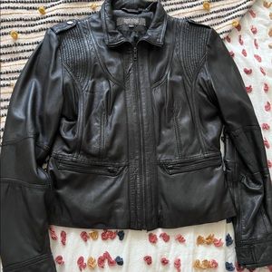 Reaction Kenneth Cole leather moto